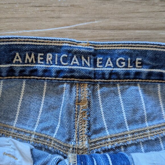 American Eagle Stripped Cropped Jeans, 6 - Picture 3 of 8